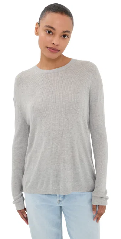 Twp Ribbed Top Light Heather Grey In Gray