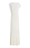 Twp Right Where I Belong Satin Maxi Dress In White
