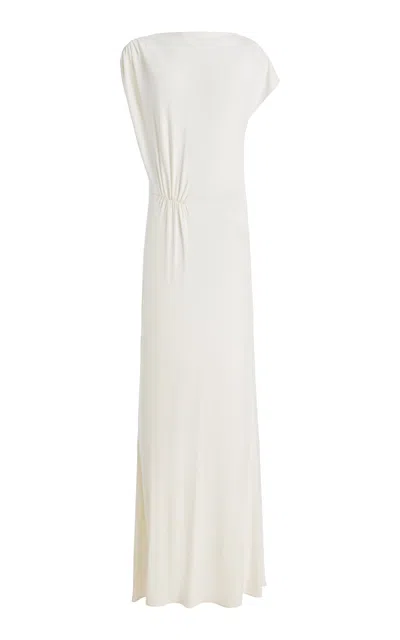 Twp Right Where I Belong Satin Maxi Dress In White