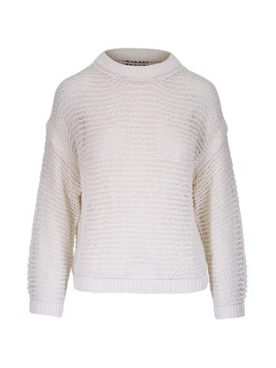 Twp Round-neck Long-sleeve Sweater In Neutral