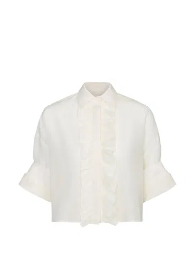 Twp Ruffled Shirt In White