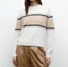 Twp Saddle Striped Cashmere Sweater In Multi