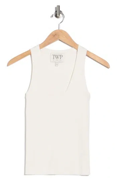 Twp Scoop Neck Knit Tank In Neutral
