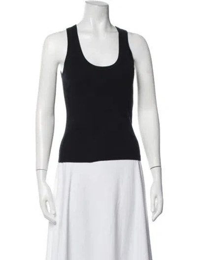 Pre-owned Twp Scoop Neck Sleeveless Top In Blue