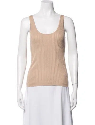 Pre-owned Twp Scoop Neck Sleeveless Top In Neutrals