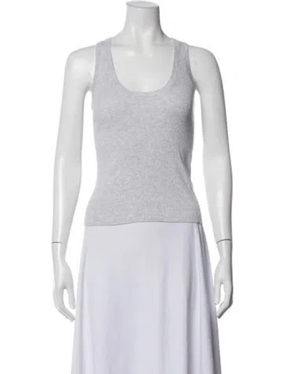 Pre-owned Twp Scoop Neck Sleeveless Top In White