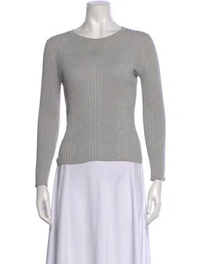 Pre-owned Twp Scoop Neck Sweater In Gray
