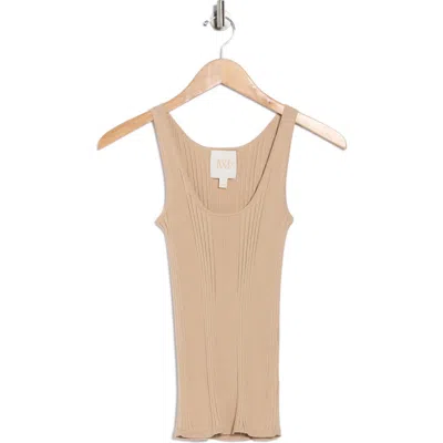 Twp Second Base Silk Blend Tank Top In Brown