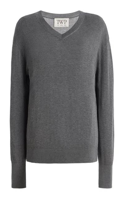 Twp Second Skin Sweater In Dark Grey