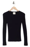 Twp Secondskin Ribbed Wool Sweater In Black