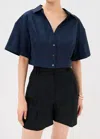 Twp She Comes And Goes Again Blouse In Midnight In Blue
