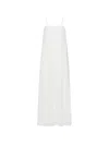 Twp Shirred Column Maxi-dress In White