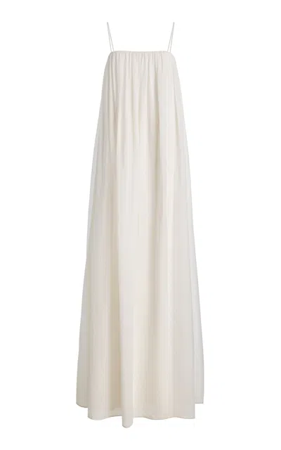 Twp Shirred Maxi Dress In Neutral