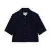 Twp Short Lived Elbow Sleeve Cotton Button-up Shirt