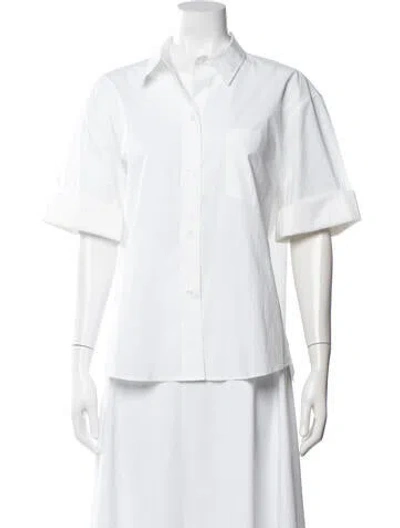 Pre-owned Twp Short Sleeve Button-up Top W/ Tags In Multi