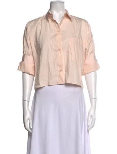 Pre-owned Twp Short Sleeve Button-up Top W/ Tags In Pink