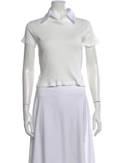 Pre-owned Twp Short Sleeve Polo In White