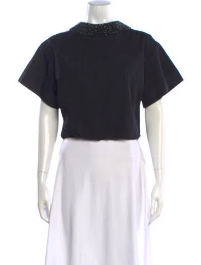 Pre-owned Twp Short Sleeve Top In Blue