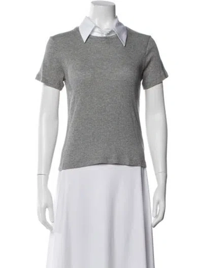 Pre-owned Twp Short Sleeve Top In Grey