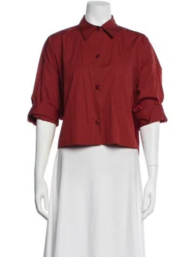 Pre-owned Twp Short Sleeve Top In Red