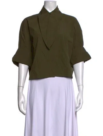 Pre-owned Twp Short Sleeve Top W/ Tags In Green