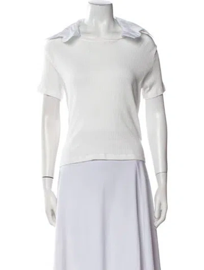 Pre-owned Twp Short Sleeve Top In White