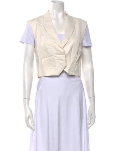 Pre-owned Twp Short Sleeve Top In White