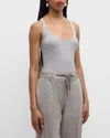 Twp Second Base Silk Blend Tank Top In Medium Heather Grey