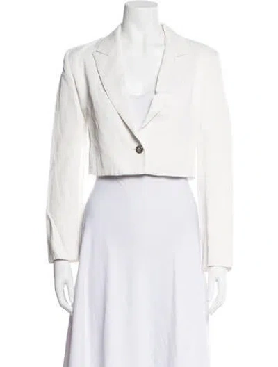 Pre-owned Twp Silk Blazer In White