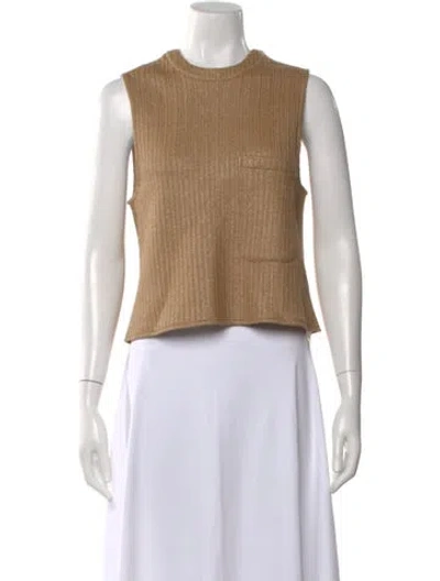 Pre-owned Twp Silk Crew Neck Top In Neutral