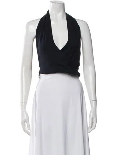 Pre-owned Twp Silk Halterneck Top In Black