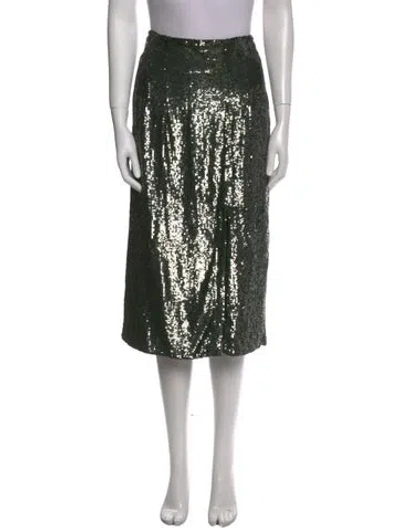 Pre-owned Twp Silk Knee-length Skirt In Green