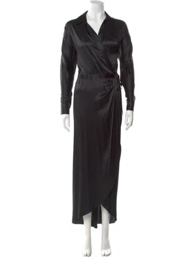 Pre-owned Twp Silk Long Dress In Black