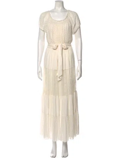 Pre-owned Twp Silk Long Dress In Neutral