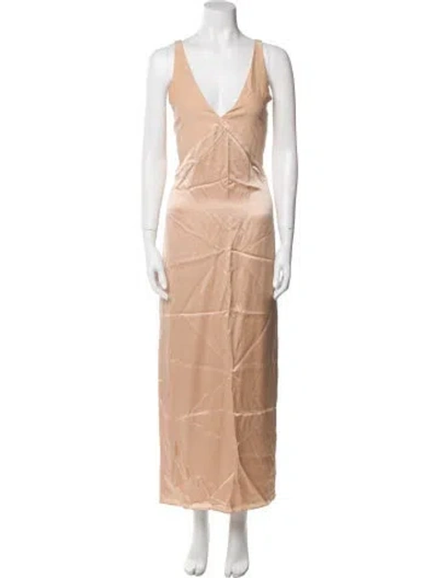 Pre-owned Twp Silk Long Dress In Neutral