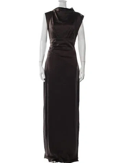 Pre-owned Twp Silk Long Dress W/ Tags In Brown