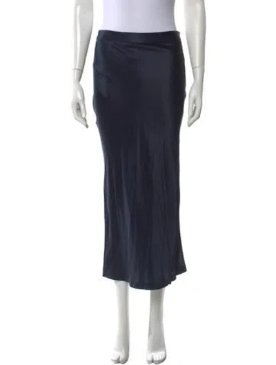 Pre-owned Twp Silk Long Skirt In Blue