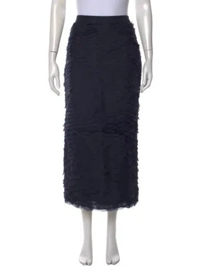 Pre-owned Twp Silk Long Skirt In Blue