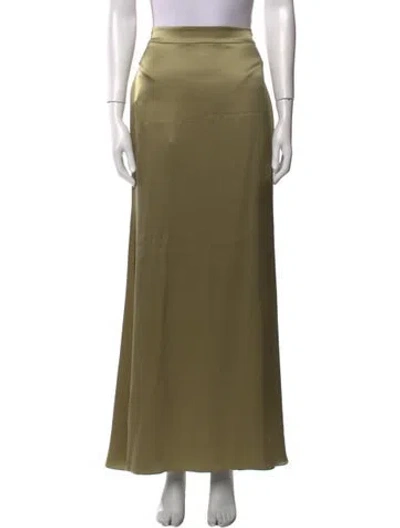 Pre-owned Twp Silk Long Skirt In Green