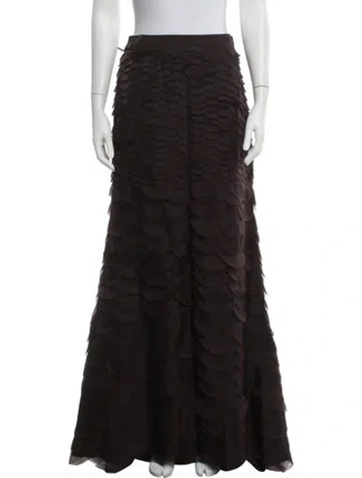 Pre-owned Twp Silk Long Skirt W/ Tags In Brown