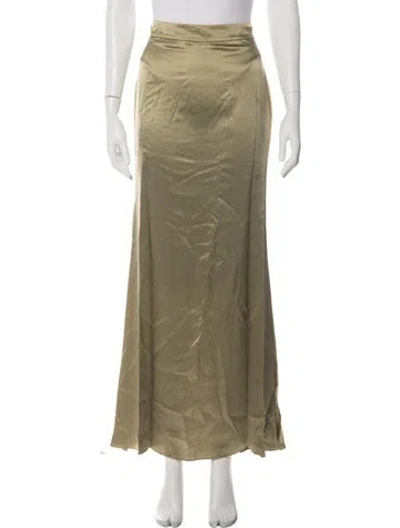 Pre-owned Twp Silk Long Skirt W/ Tags In Green