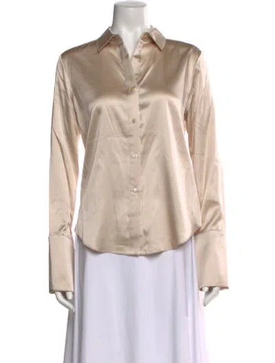 Pre-owned Twp Silk Long Sleeve Blouse In Neutral
