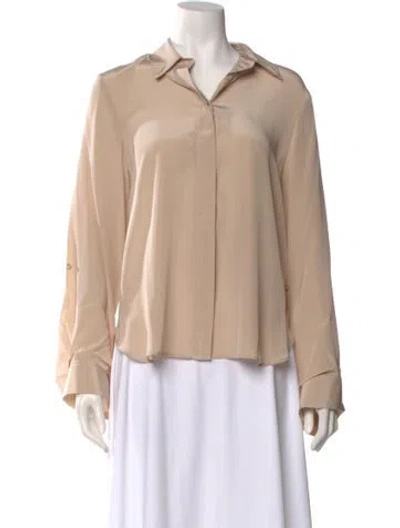 Pre-owned Twp Silk Long Sleeve Blouse In Neutral