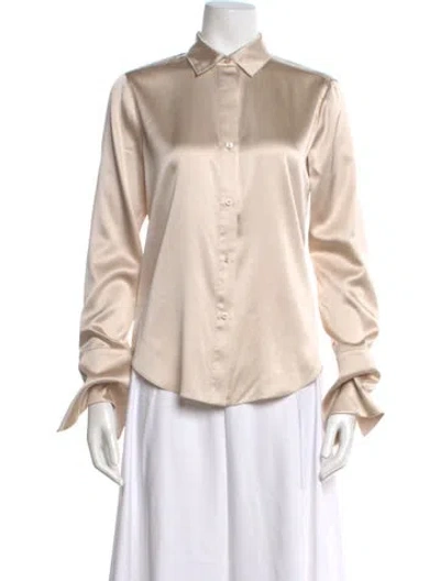 Pre-owned Twp Silk Long Sleeve Blouse In Neutral