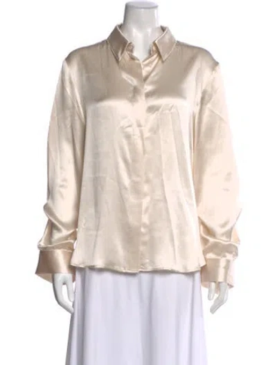 Pre-owned Twp Silk Long Sleeve Blouse In Neutral