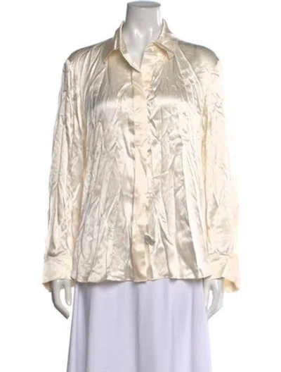 Pre-owned Twp Silk Long Sleeve Blouse In Neutrals