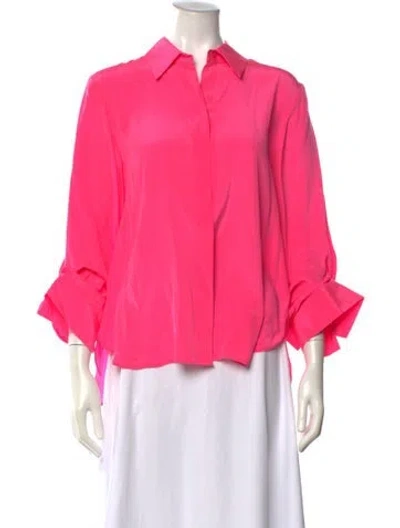 Pre-owned Twp Silk Long Sleeve Blouse In Pink