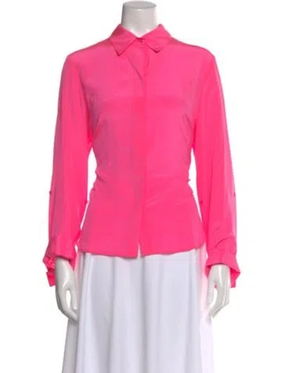 Pre-owned Twp Silk Long Sleeve Blouse In Pink