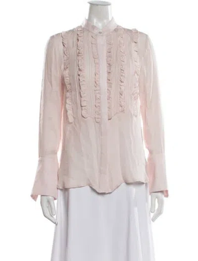 Pre-owned Twp Silk Long Sleeve Blouse In Pink