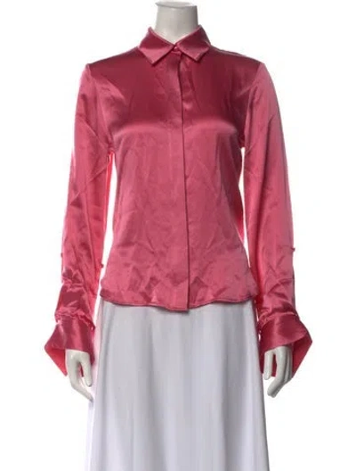 Pre-owned Twp Silk Long Sleeve Blouse In Pink
